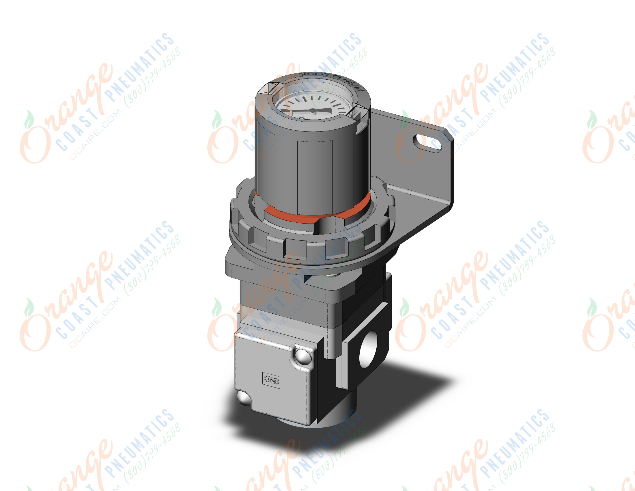 SMC ARG20K-N02BG3-Z regulator, gauge-handle, ARG REGULATOR W/PRESSURE GAUGE