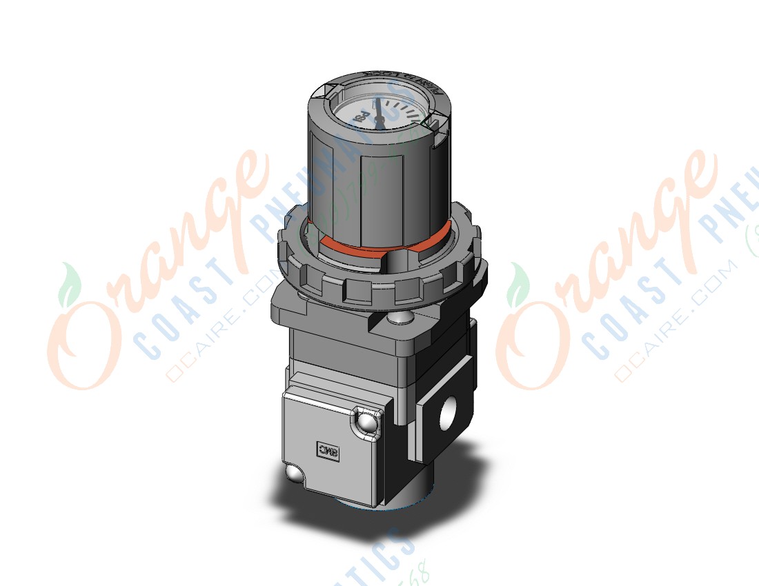 SMC ARG20-N01G4H-1Z regulator, gauge-handle, ARG REGULATOR W/PRESSURE GAUGE
