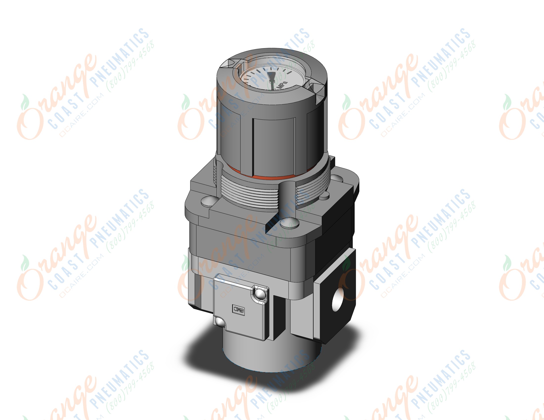 SMC ARG40-02G2 regulator, gauge-handle, ARG REGULATOR W/PRESSURE GAUGE