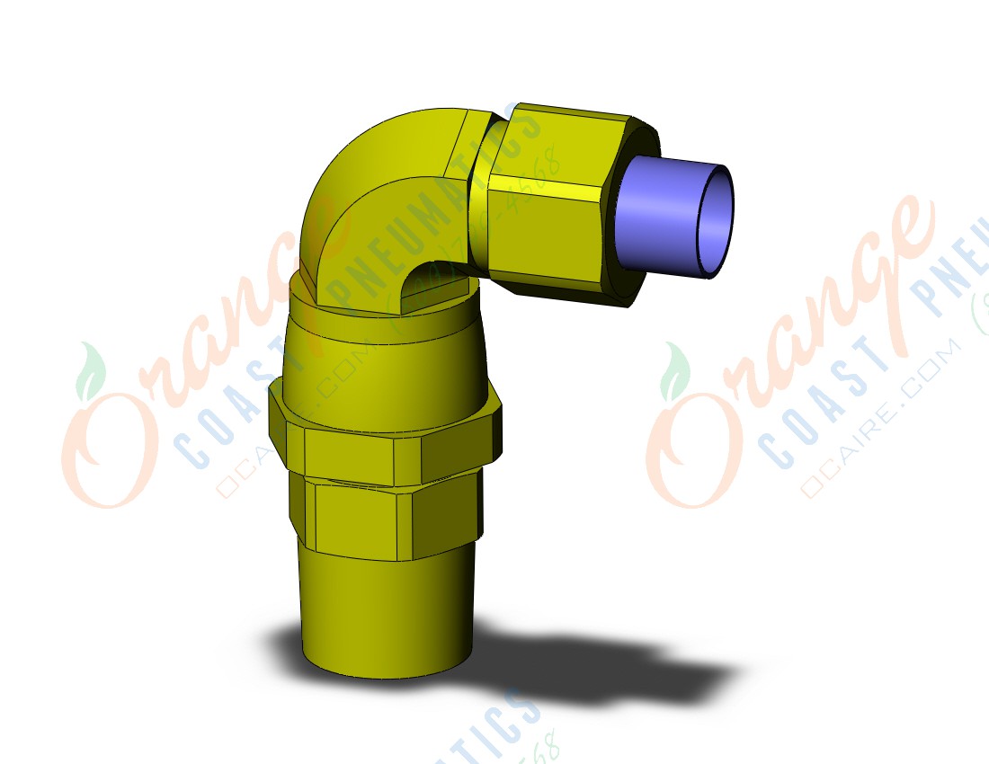 SMC KFV08N-02S fitting, swivel elbow, KF INSERT FITTINGS (sold in packages of 10; price is per piece)