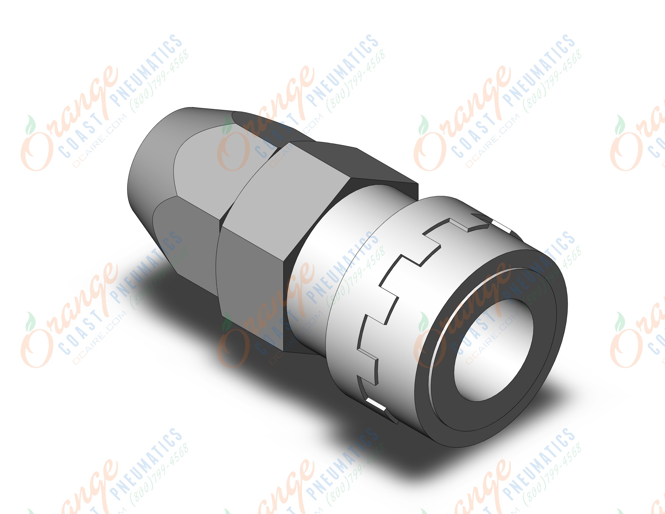 SMC KK130S-80N s coupler, w/nut fitting, KK13 S COUPLERS (sold in packages of 5; price is per piece)