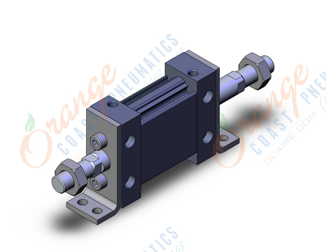 SMC MUWL25-15DMZ cyl, compact, dbl rod, plate, MU COMPACT CYLINDER