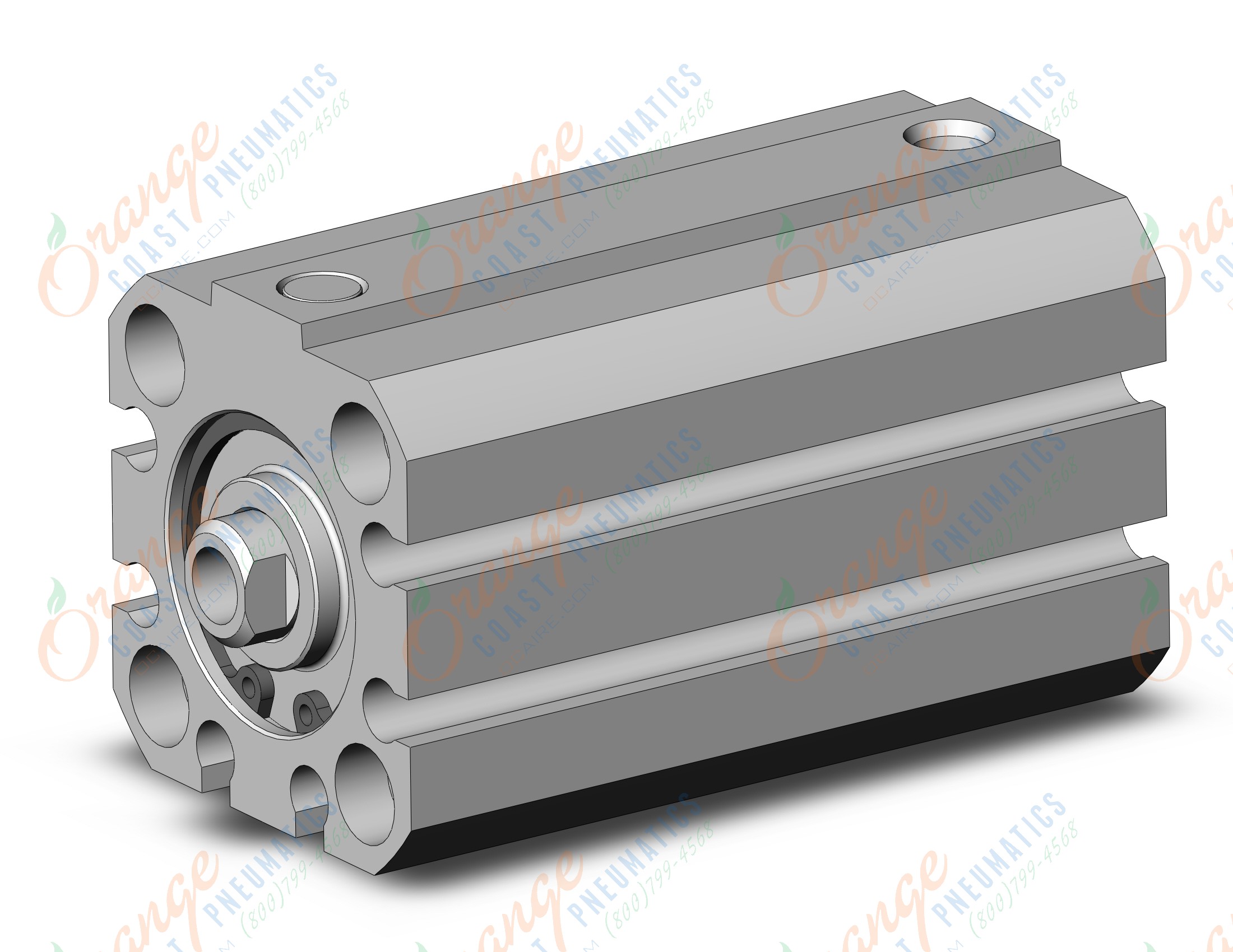 SMC NCDQ8BZ075-100S cyl, compact, spr rtn, NCQ8 COMPACT CYLINDER