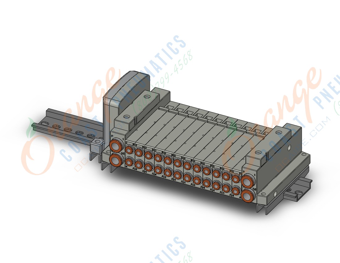 SMC SS5V1-W10S10D-12B-C4-D mfld, plug-in without si unit, SS5V1 MANIFOLD SV1000