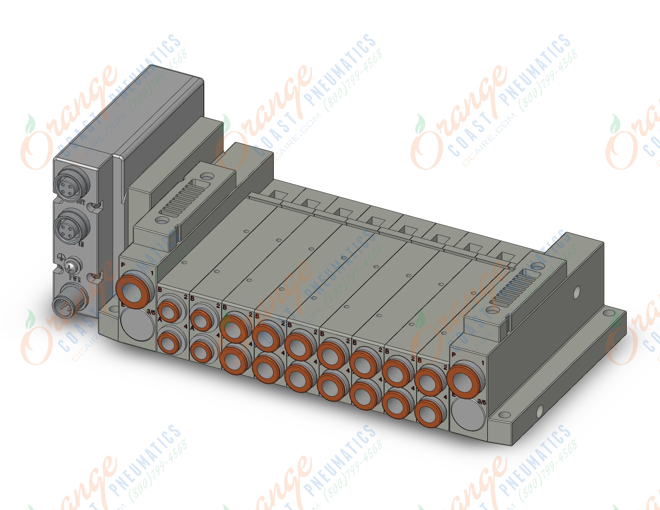 SMC SS5V2-W10S1EAD-09BS-N7 mfld, plug-in, SS5V2 MANIFOLD SV2000