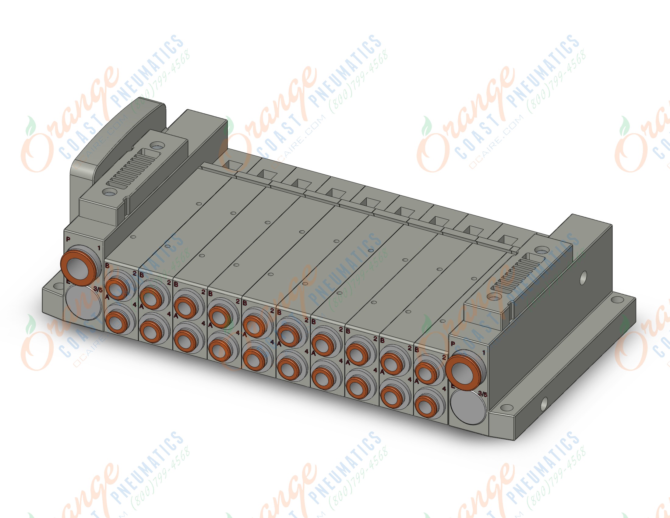 SMC SS5V2-W10S60D-10BS-C6 mfld, plug-in, SS5V2 MANIFOLD SV2000