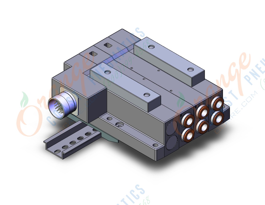 SMC SS5V4-W10CD-02U-N11-D mfld, plug-in, circular conn., SS5V4 MANIFOLD SV4000