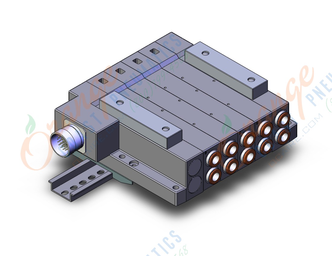 SMC SS5V4-W10CD-04U-N11-D mfld, plug-in, circular conn., SS5V4 MANIFOLD SV4000