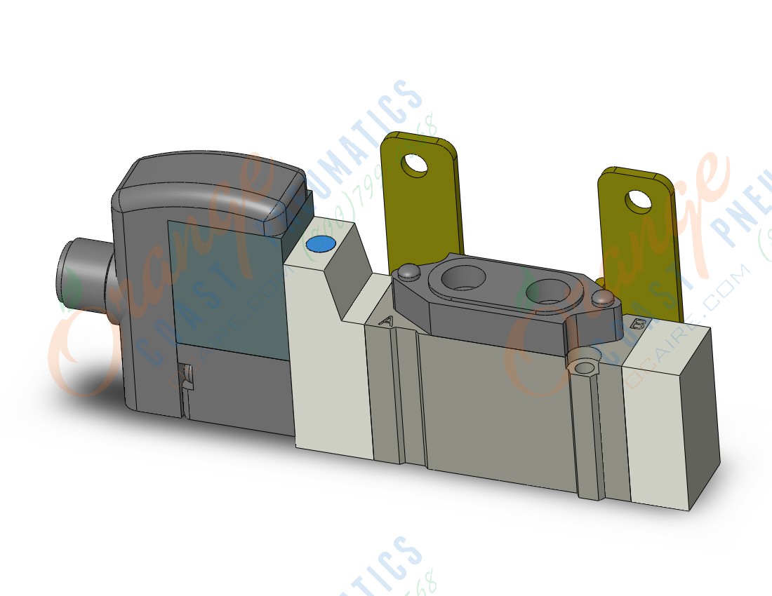 SMC SY3120-5WOZ-M5-F2 valve, sgl sol, body pt, SY3000 SOL/VALVE, RUBBER SEAL***