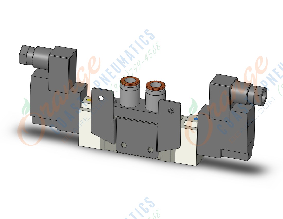 SMC SY7220-5DZ-N9N-F2 valve, dbl sol, body pt, din, SY7000 SOL/VALVE, RUBBER SEAL