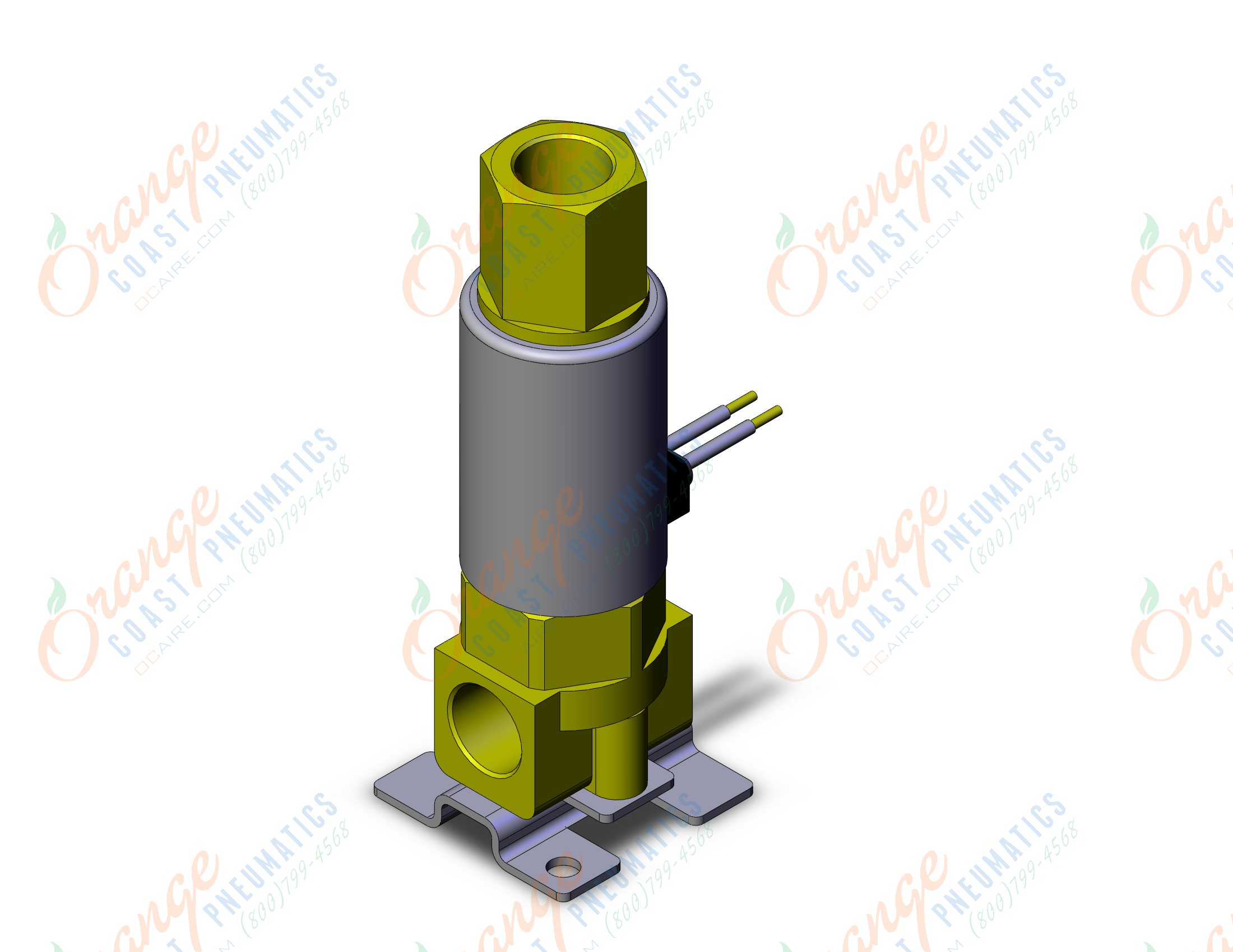 SMC VDW250-5W-1-01N-F valve, compact, sgl, brass, VDW VALVE 3-WAY BRASS***