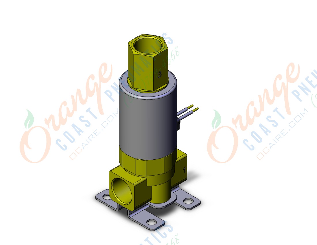 SMC VDW350-5G-3-02N-B-F valve, compact, sgl, brass, VDW VALVE 3-WAY BRASS***