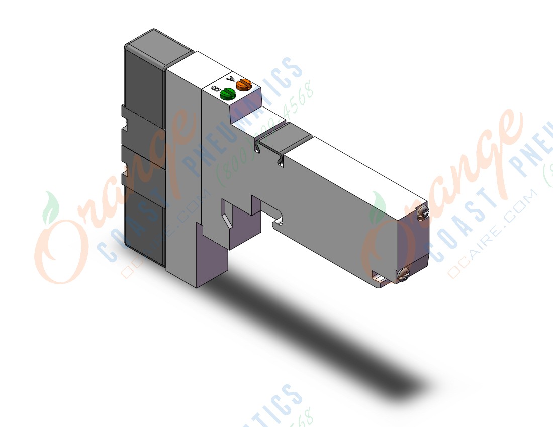 SMC VQ1201R-5B1 valve, dbl sol, plug-in (dc), VQ1000/VQ20/VQ30 VALVE