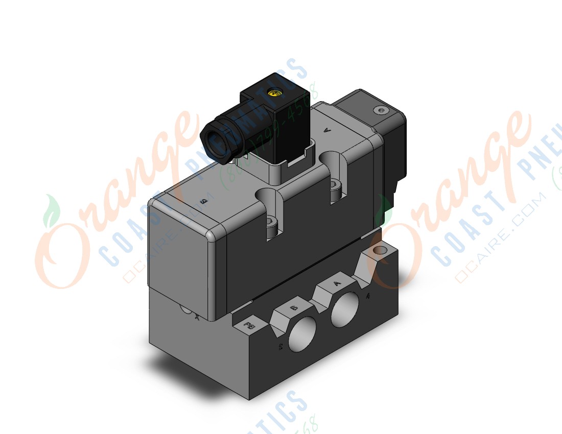 SMC VQ7-8-FG-S-3NRA04 valve iso sgl sol size 2, VS7-8 SOL VALVE 4/5 PORT