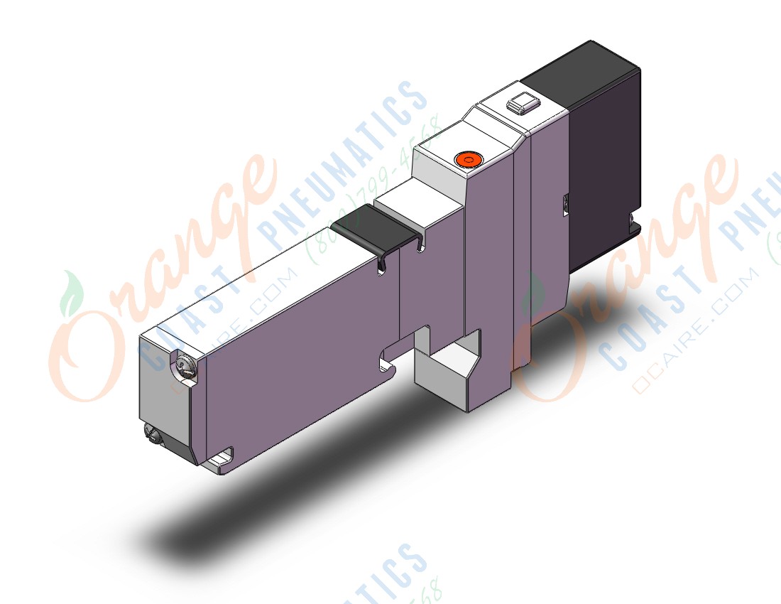 SMC VQC1100N-5D1 valve, sgl sol, plug-in, VQC1000 SOL VALVE 5-PORT***