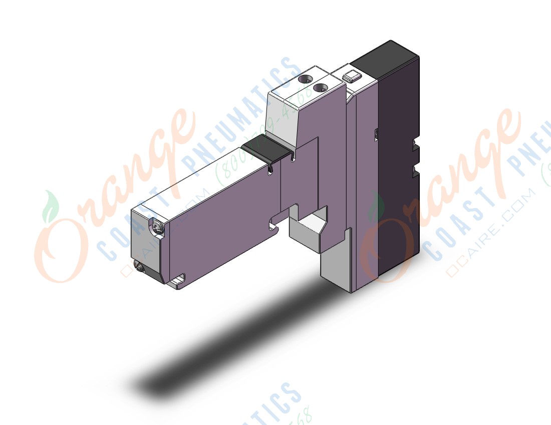 SMC VQC1500N-5D1 valve, dbl sol, plug-in, VQC1000 SOL VALVE 5-PORT