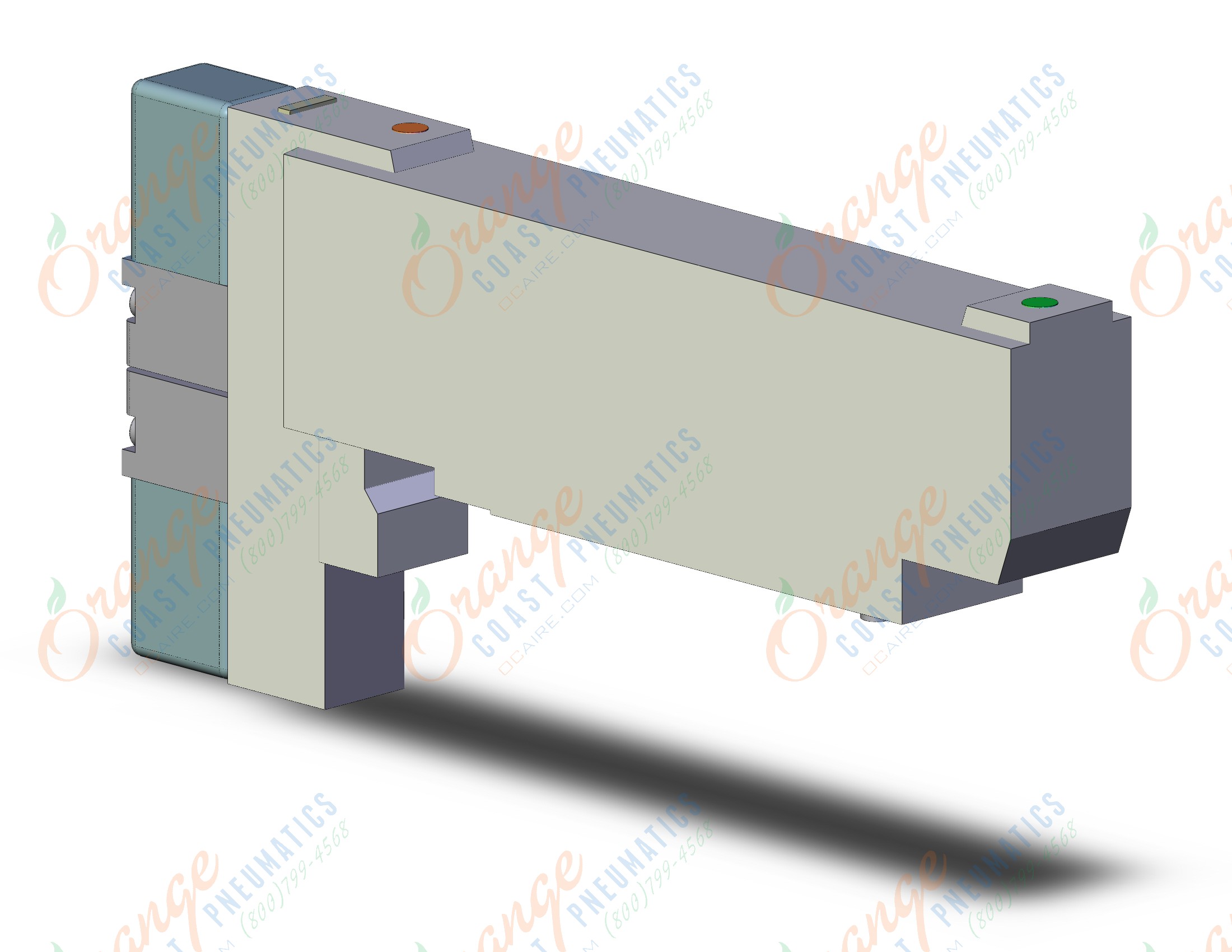 SMC VQC2401-51 valve, dbl sol, plug-in, VQC2000 SOL VALVE 5-PORT