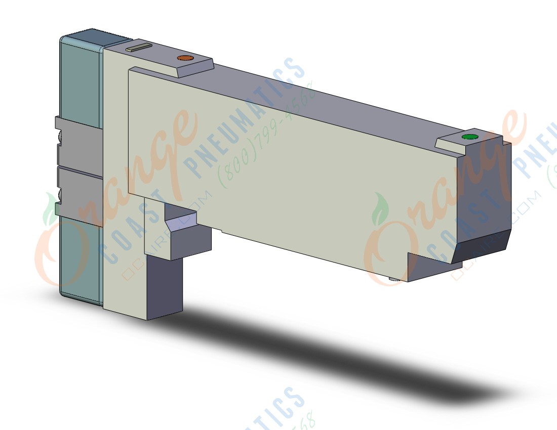 SMC VQC2501N-51 valve, dbl sol, plug-in, VQC2000 SOL VALVE 5-PORT