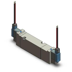 SMC VQZ1851R-5M1-01T-Q valve, base mount (dc), VQZ1000 VALVE, SOL 4/5-PORT***