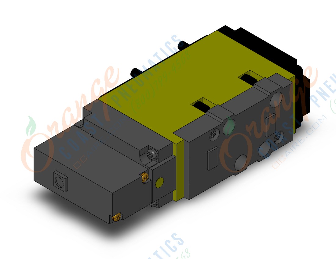 SMC VSS8-6-FG-S-3EZ valve, iso plug-in, blue coil, VSS/R8-6 SOL VALVE 4/5 PORT