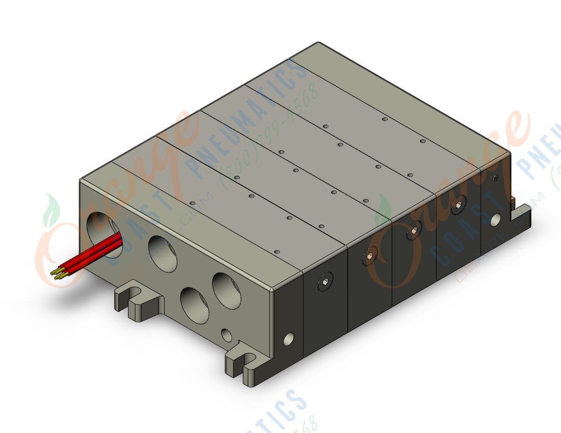 SMC VV5Q51-04BTLD2-W mfld, plug-in, vq5000, VV5Q51/55 MANIFOLD