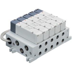 SMC VV5Q51-1004TLD1-W mfld, plug-in, vq5000, VV5Q51/55 MANIFOLD