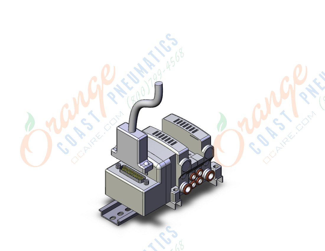 SMC VV5QC11-02N7FD2-DS mfld, plug-in, d-sub connector, VV5QC11 MANIFOLD VQC 5-PORT