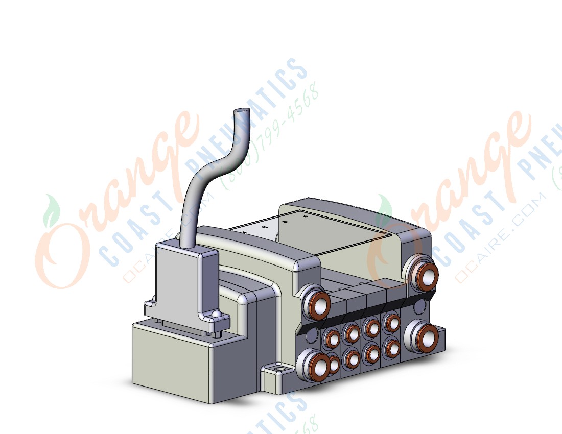 SMC VV5QC21-04N7FD2-N mfld, plug-in, d-sub connector, VV5QC21 MANIFOLD VQC 5-PORT