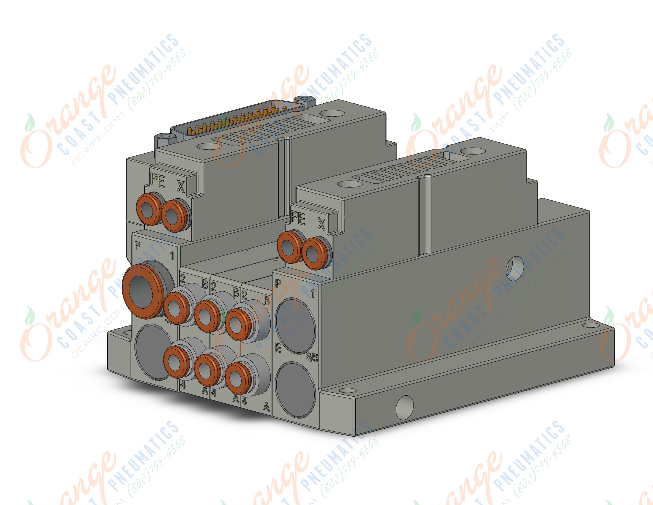 SMC SS5V1-10FD1-03DRS-N3 mfld, plug-in, d-sub connector, SS5V1 MANIFOLD SV1000