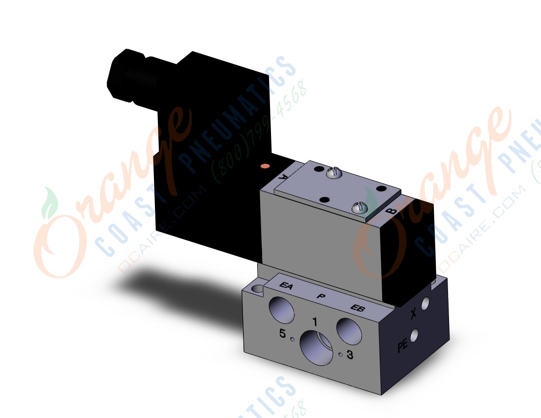 SMC VFR2110-3T-02T valve sgl non plugin base mt, VFR2000 SOL VALVE 4/5 PORT***