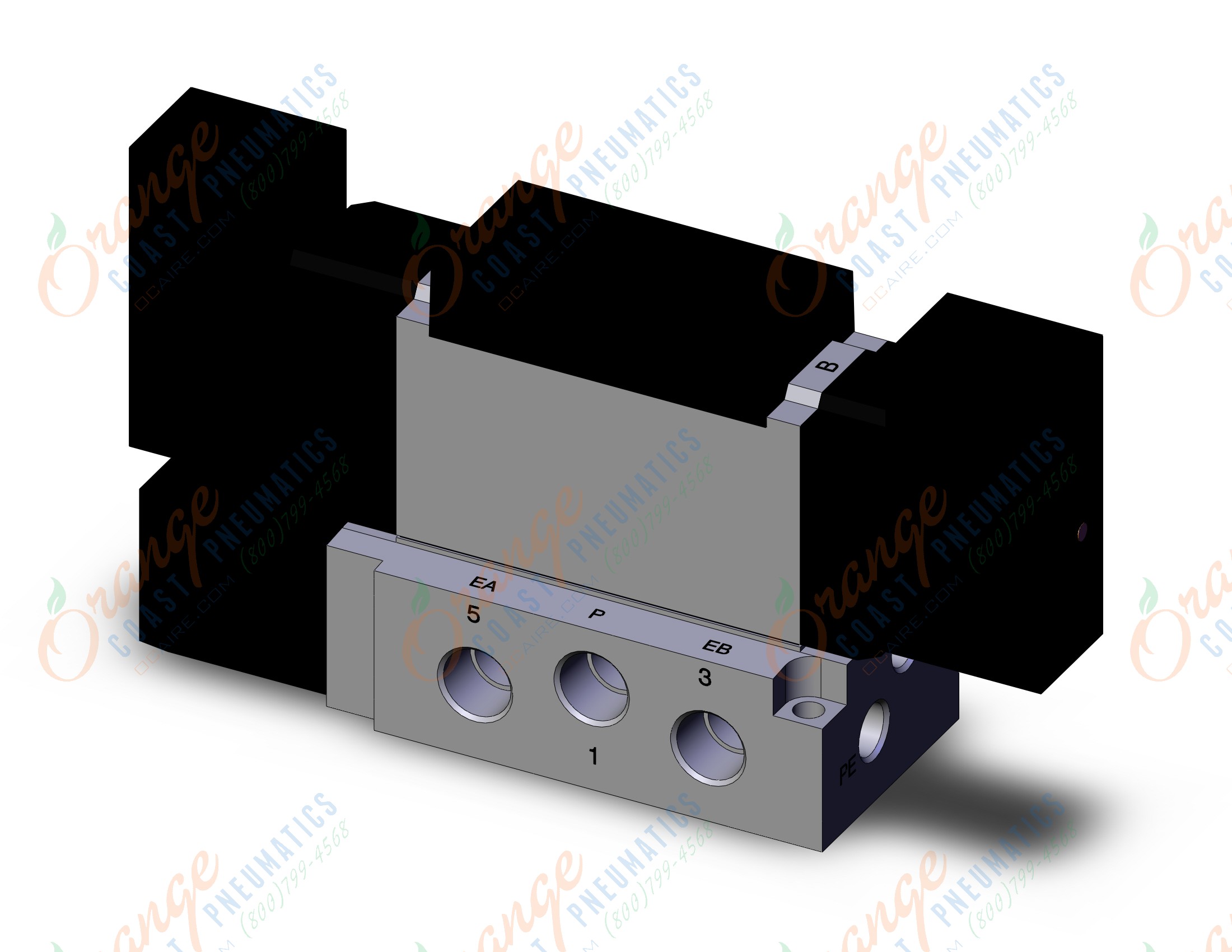 SMC VFR3400-3FZ-02T valve dbl plug-in base mount, VFR3000 SOL VALVE 4/5 PORT