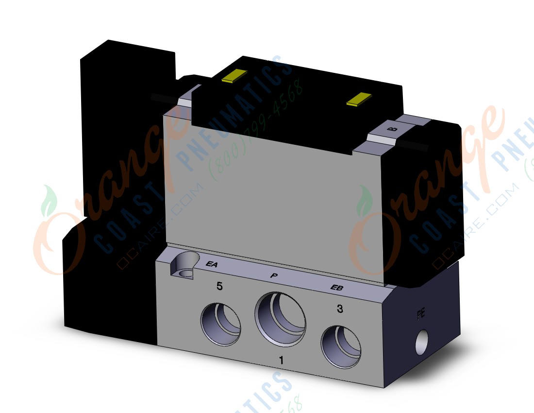 SMC VFR4100-5FZ-04T valve sgl plug-in base mount, VFR4000 SOL VALVE 4/5 PORT