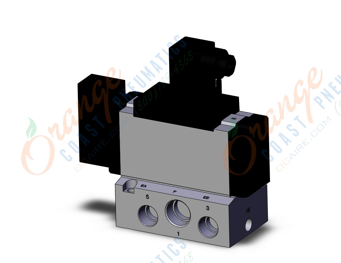 SMC VFR4110R-5DZ-04T valve sgl non plugin base mt, VFR4000 SOL VALVE 4/5 PORT