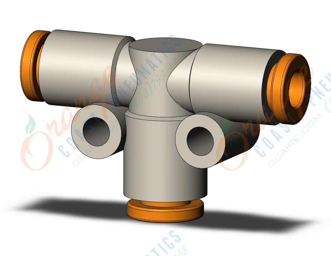 SMC KQ2T03-05A fitting, diff dia union tee, KQ2 FITTING (sold in packages of 10; price is per piece)