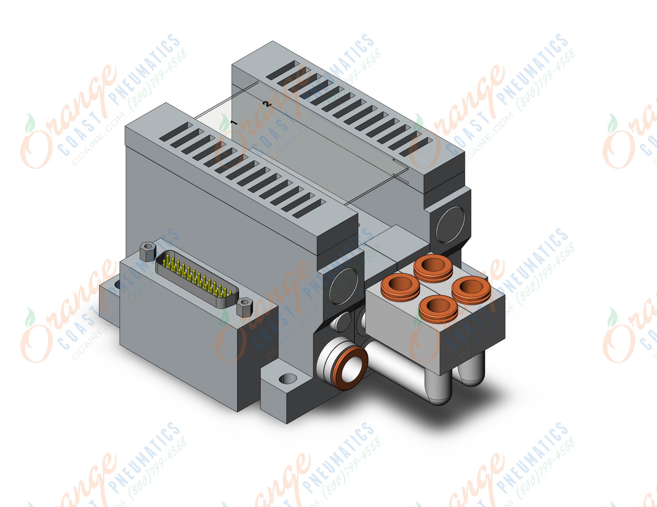 SMC VV5Q21-02L8FU0-NS mfld, plug-in, vq2000, VV5Q* MANIFOLD VQ 4/5 PORT