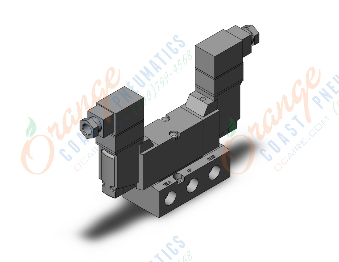 SMC VF3240-5TZ1-02 valve, pilot, base mounted, VF3000 SOL VALVE 4/5 PORT