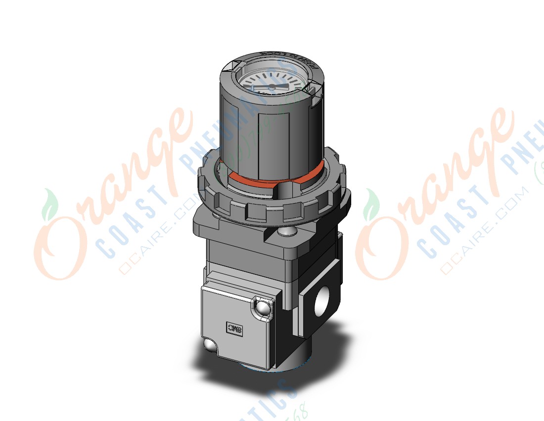 SMC ARG20-F02G3H-1 regulator, gauge-handle, ARG REGULATOR W/PRESSURE GAUGE