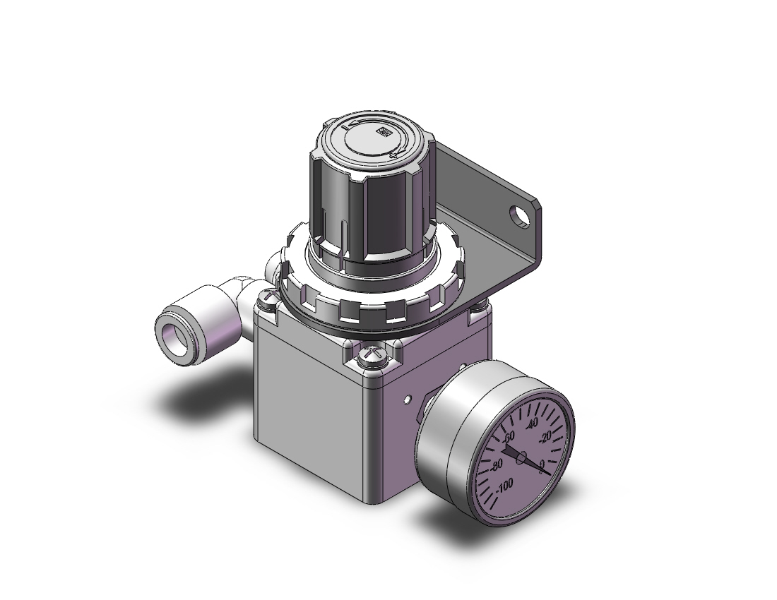 SMC IRV20A-LC10BG vacuum regulator, single side, IRV VACUUM REGULATOR