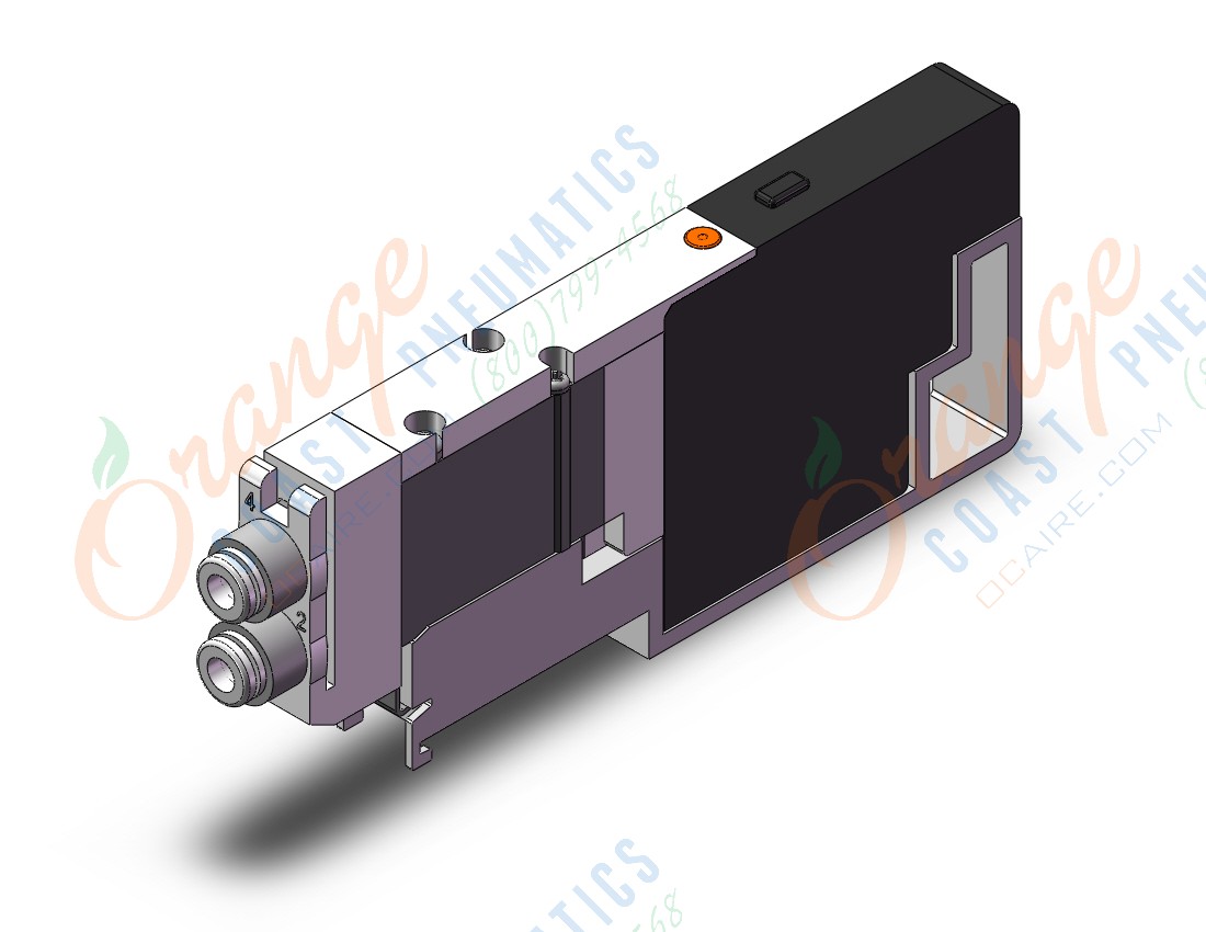 SMC SQ1A31-51-C4-M valve, dbl, plug-in, 3-port, SQ1000 VALVE, SOL 4-WAY