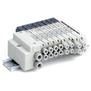 SMC SQ2A41-5LO1-L8 valve, dbl, n/plug-in, 3 port, SQ2000 VALVE, SOL 4-WAY