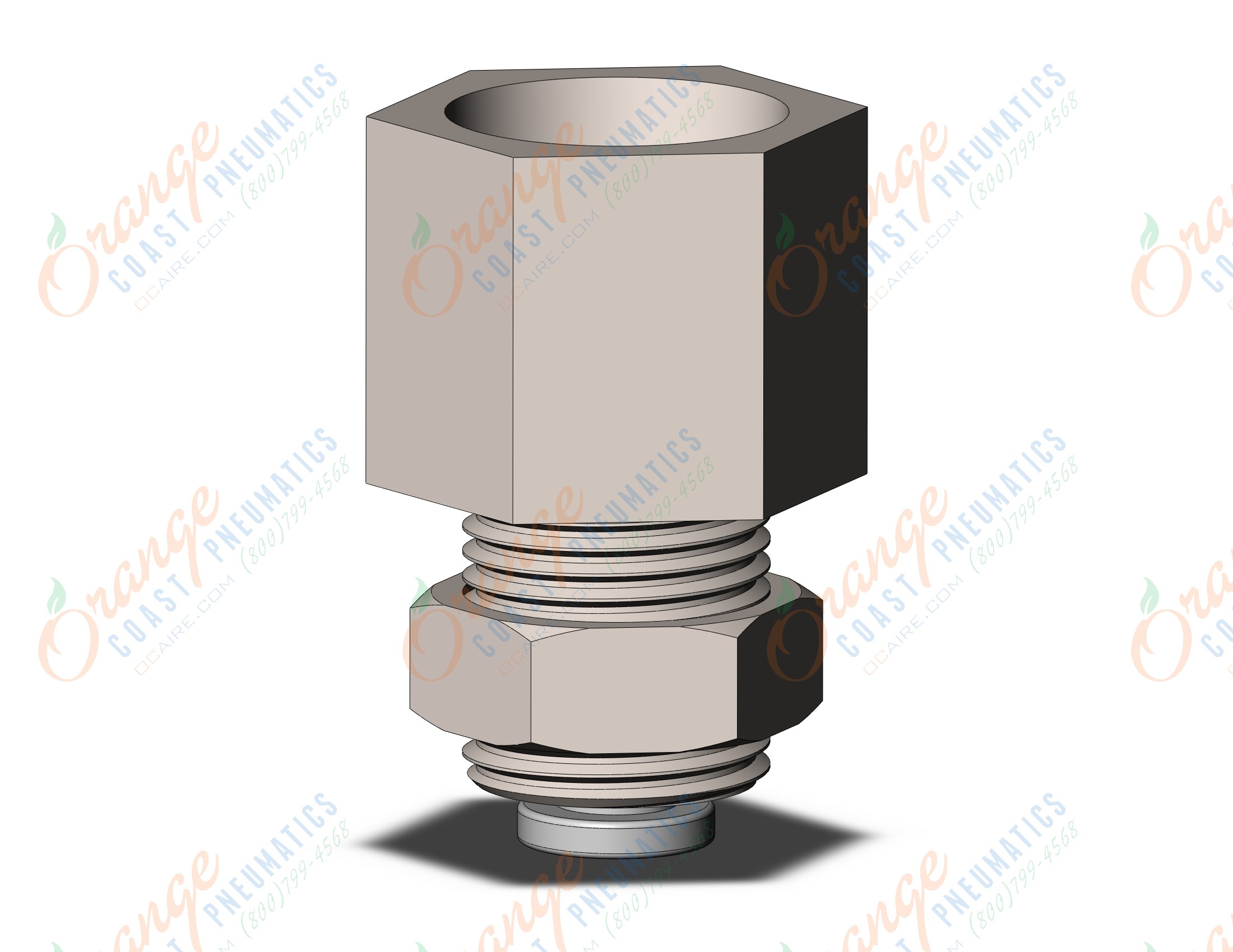 SMC KQ2E04-02N fitting, bulkhead connector, KQ2 FITTING (sold in packages of 10; price is per piece)