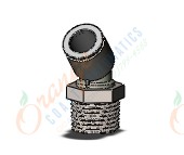 SMC KQ2K12-04NS fitting, 45 deg male elbow, KQ2 FITTING (sold in packages of 10; price is per piece)