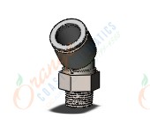 SMC KQ2K16-03NS fitting, 45 deg male elbow, KQ2 FITTING (sold in packages of 10; price is per piece)