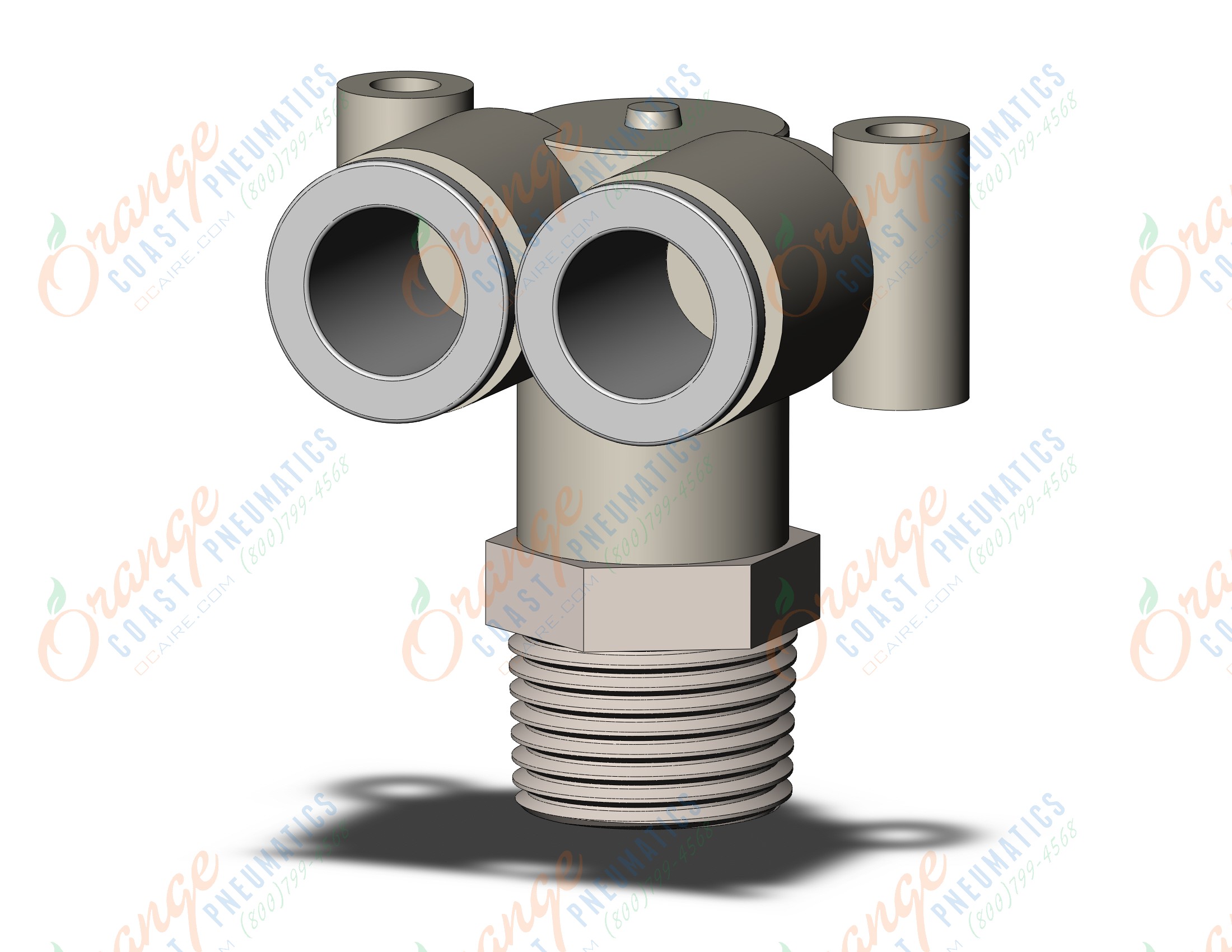 SMC KQ2LU10-03NS fitting, branch union elbow, KQ2 FITTING (sold in packages of 10; price is per piece)