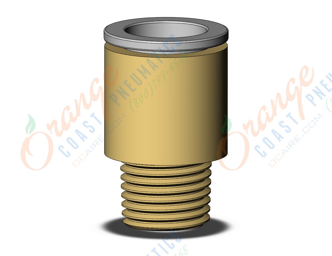 SMC KQ2S12-02A fitting, hex hd male connector, KQ2 FITTING (sold in packages of 10; price is per piece)