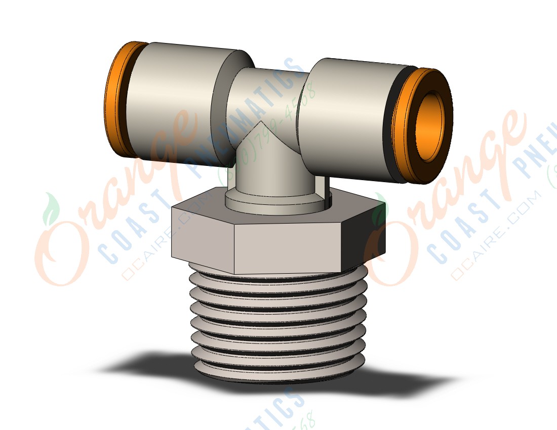 SMC KQ2T07-36NS fitting, branch tee, KQ2 FITTING (sold in packages of 10; price is per piece)