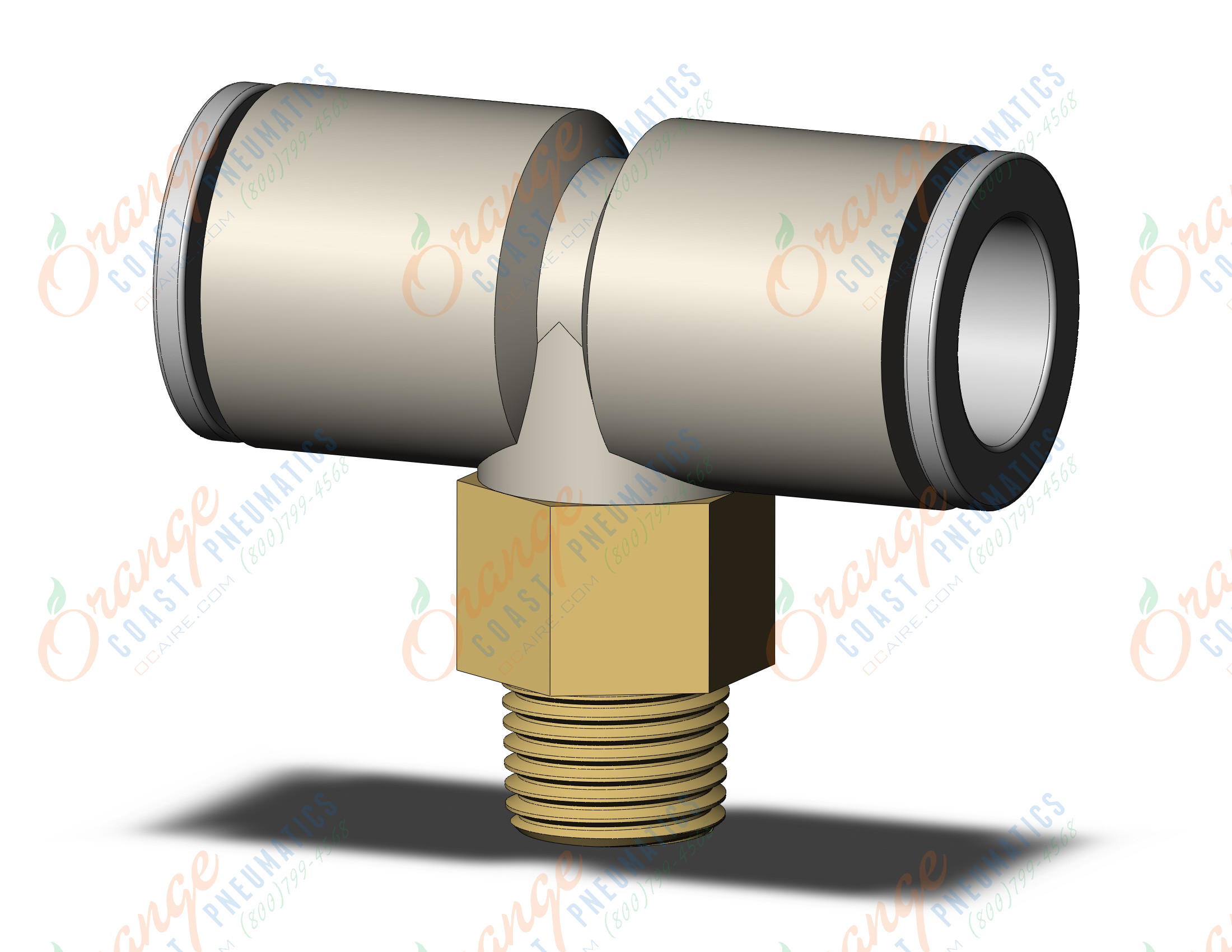 SMC KQ2T10-01A fitting, branch tee, KQ2 FITTING (sold in packages of 10; price is per piece)