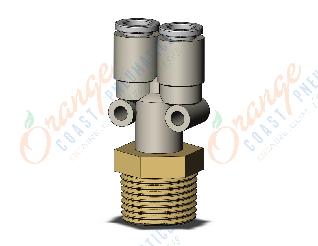 SMC KQ2U06-03A fitting, branch y, KQ2 FITTING (sold in packages of 10; price is per piece)