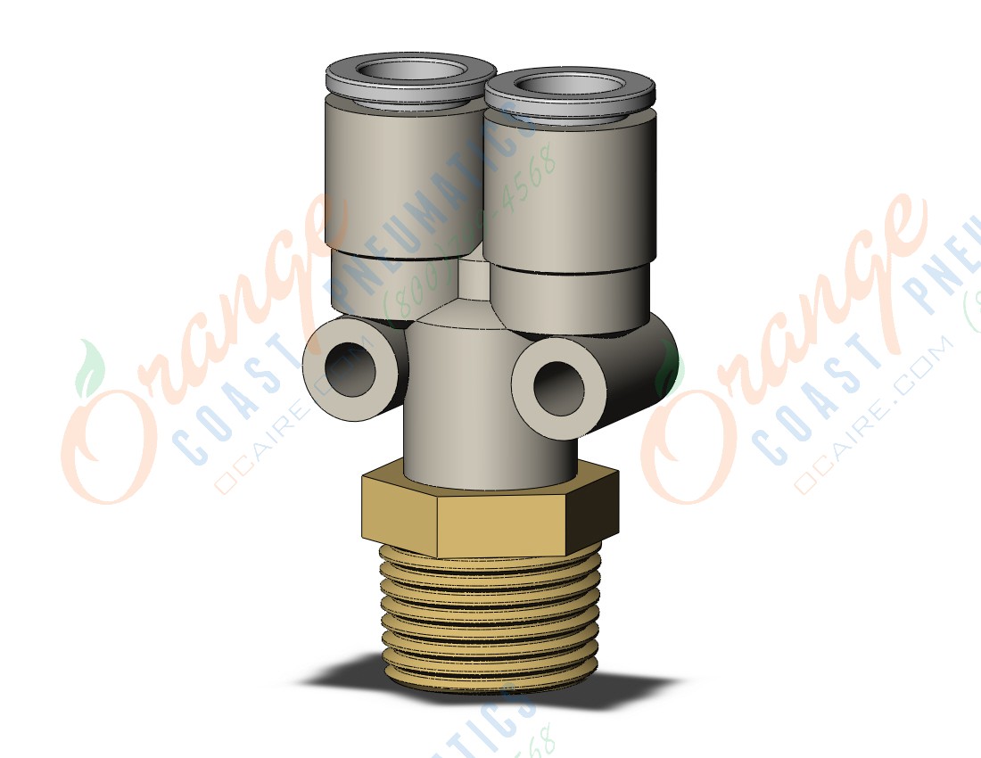 SMC KQ2U08-03A fitting, branch y, KQ2 FITTING (sold in packages of 10; price is per piece)