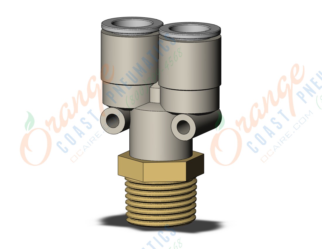 SMC KQ2U12-04A fitting, branch y, KQ2 FITTING (sold in packages of 10; price is per piece)